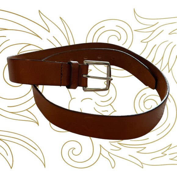 🟤 Banana Republic Brown Leather Belt - Italian Leather, Made in USA - Picture 1 of 4